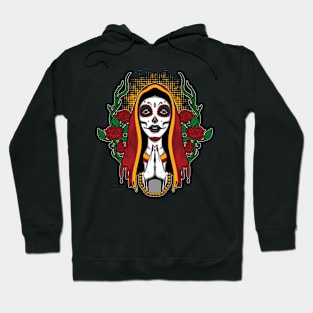 Day of the Dead Praying Woman Hoodie